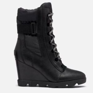 Sorel Joan uptown mid lace wedge boot